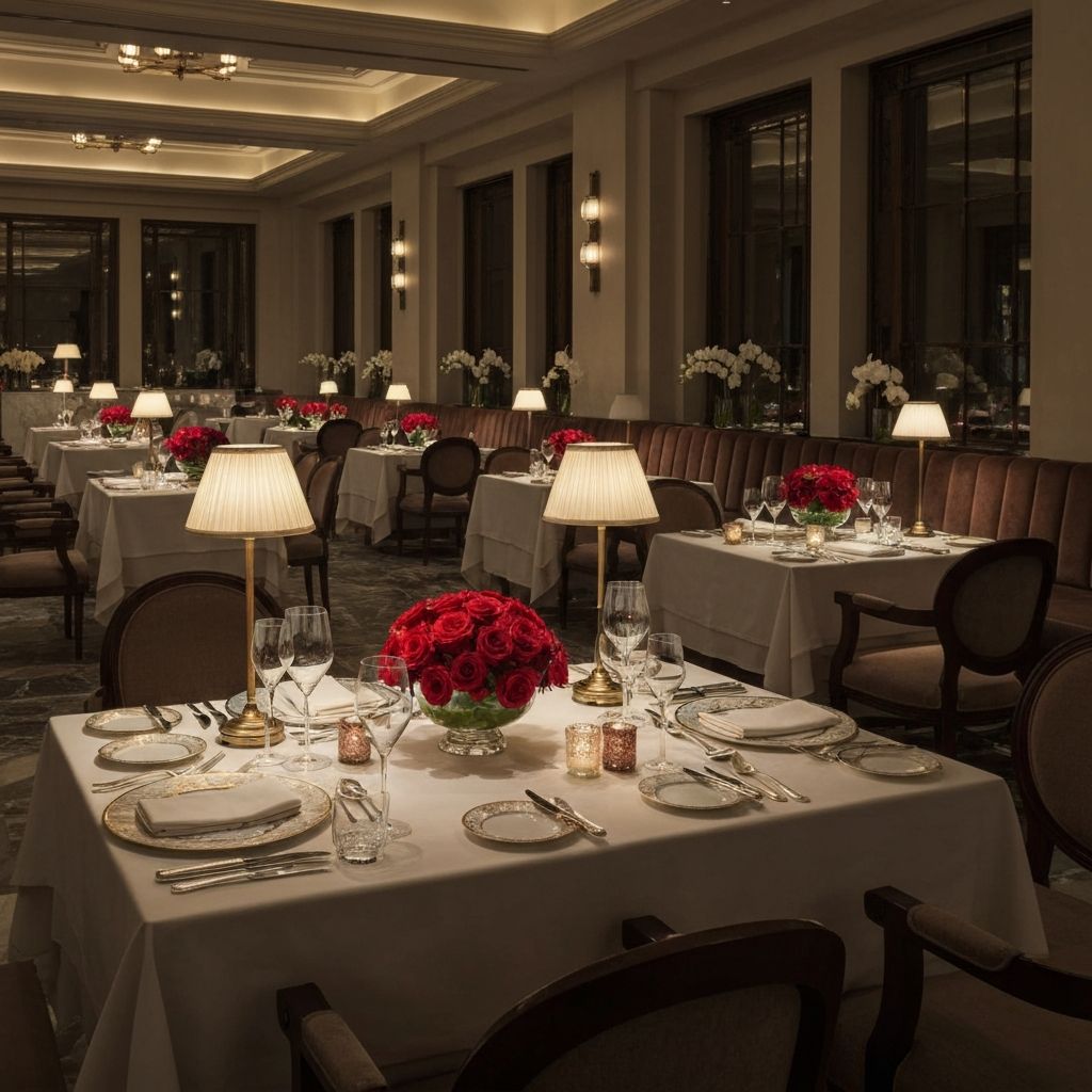 Restoran iç mekan ve masa düzeni